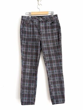 Anthropologie Paige Hoxton Ankle Plaid High-Rise Jeans - Size 30